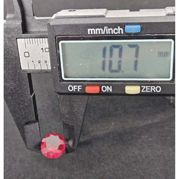 Lab-Grown Ruby Gemstone 8.76 ctw Loose High Quality Synthetic Faceted Oval Ruby - Picture 7 of 8